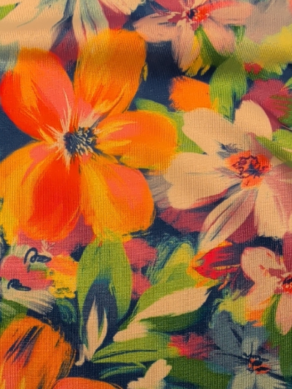 Caribbean Joe Floral Crochet-Trim Tunic Dress – Size M | Coral Blue Green | EUC - Picture 5 of 7